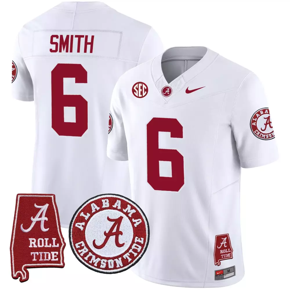 devonta smith white mens alabama crimson tide vapor limited jersey all stitched
