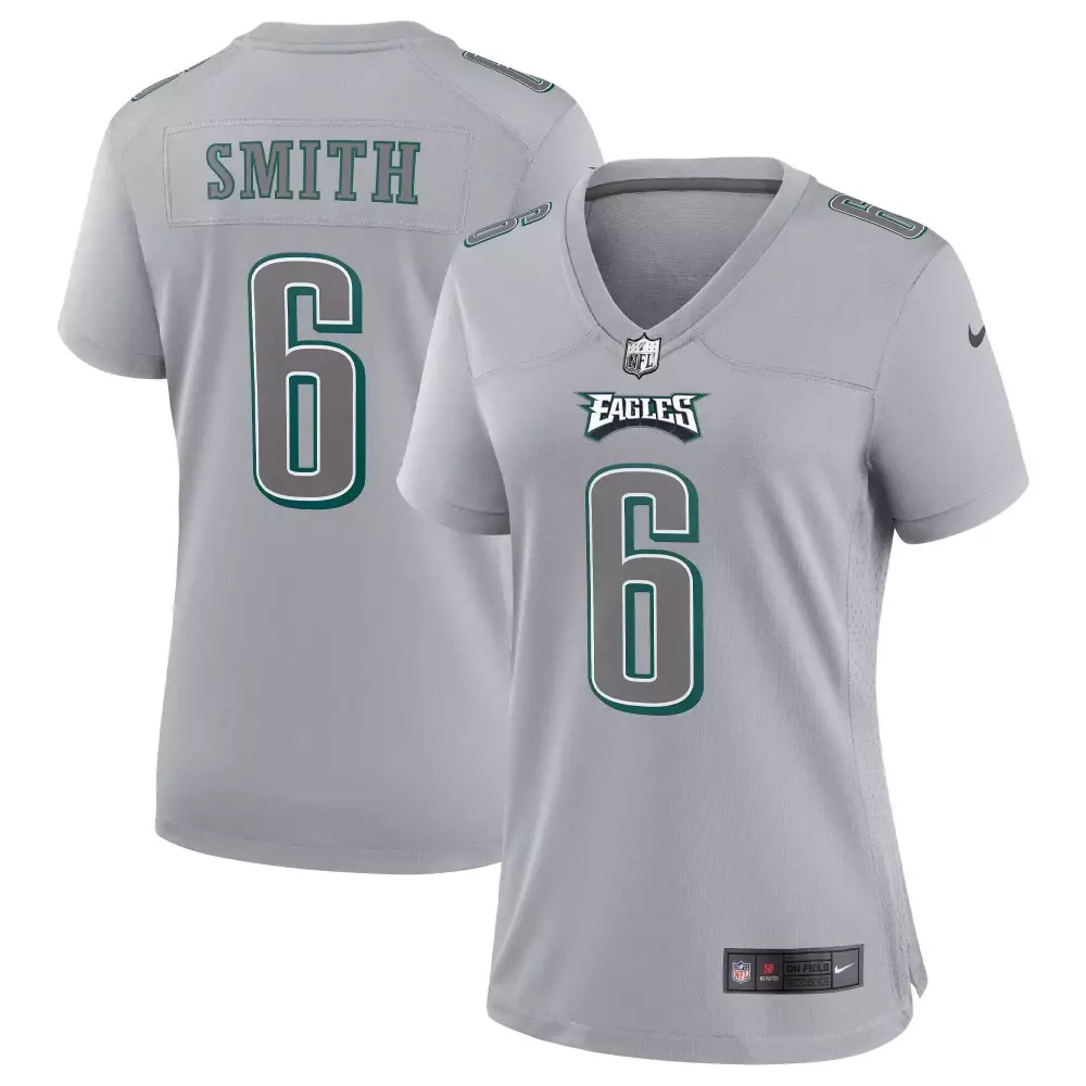 devonta smith women philadelphia eagles gray atmosphere fashion game all stitched