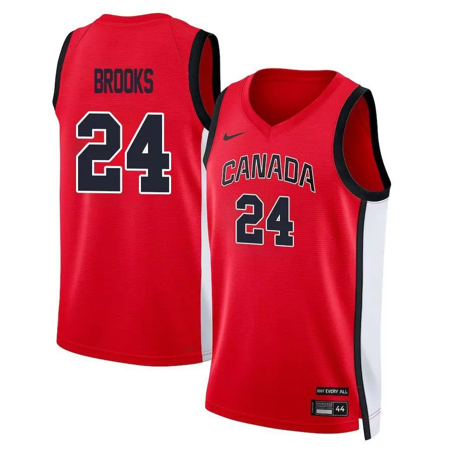 dillon brooks youth mens canada basketball national team 2024 red jersey