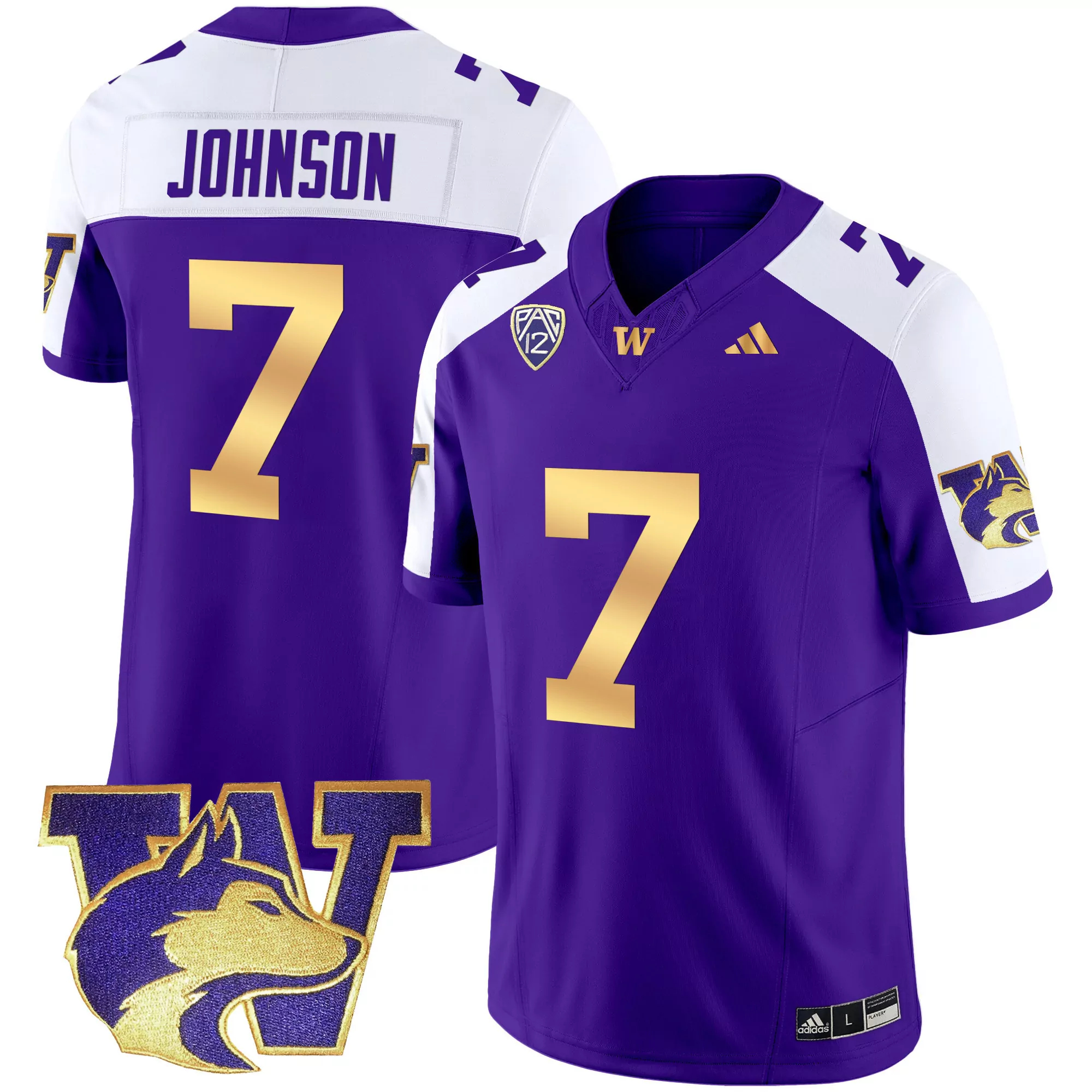 dillon johnson black mens washington huskies 2024 vapor limited jersey v3 all stitched