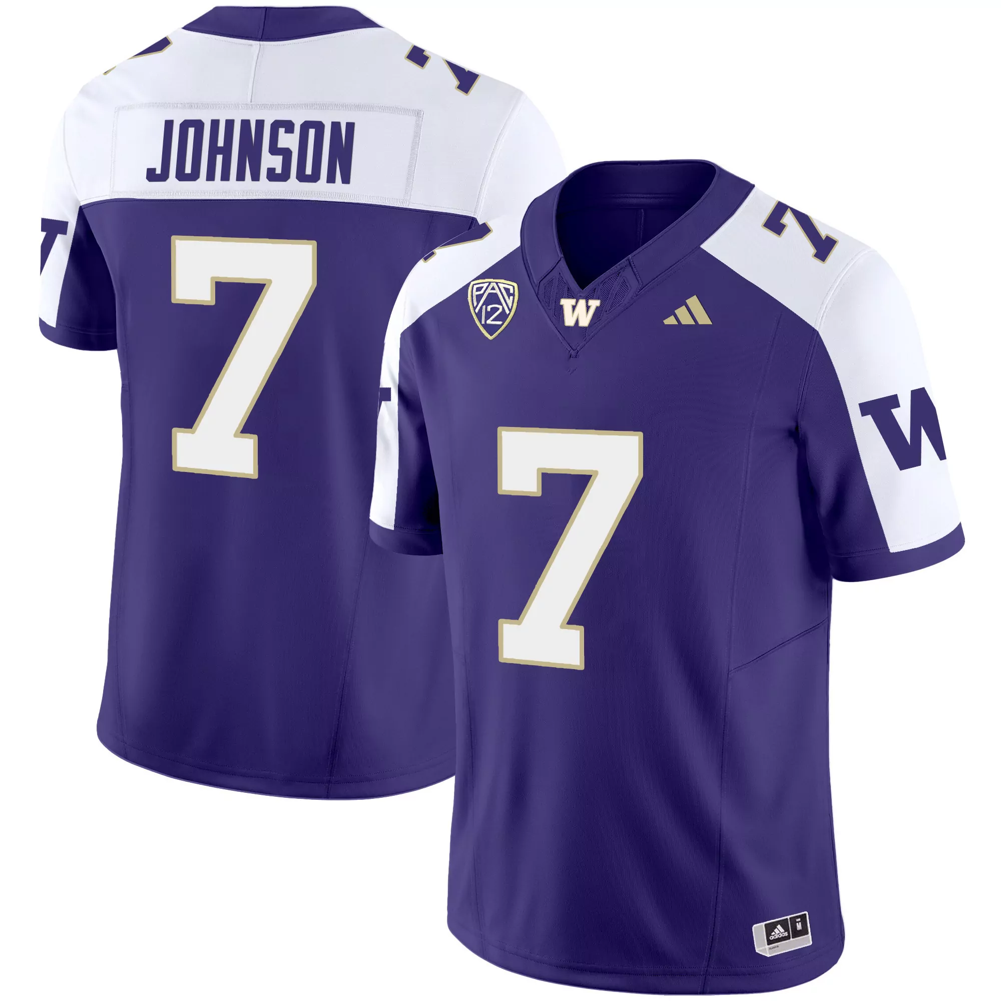 dillon johnson purple alternate mens washington huskies 2024 vapor limited jersey v3 all stitched
