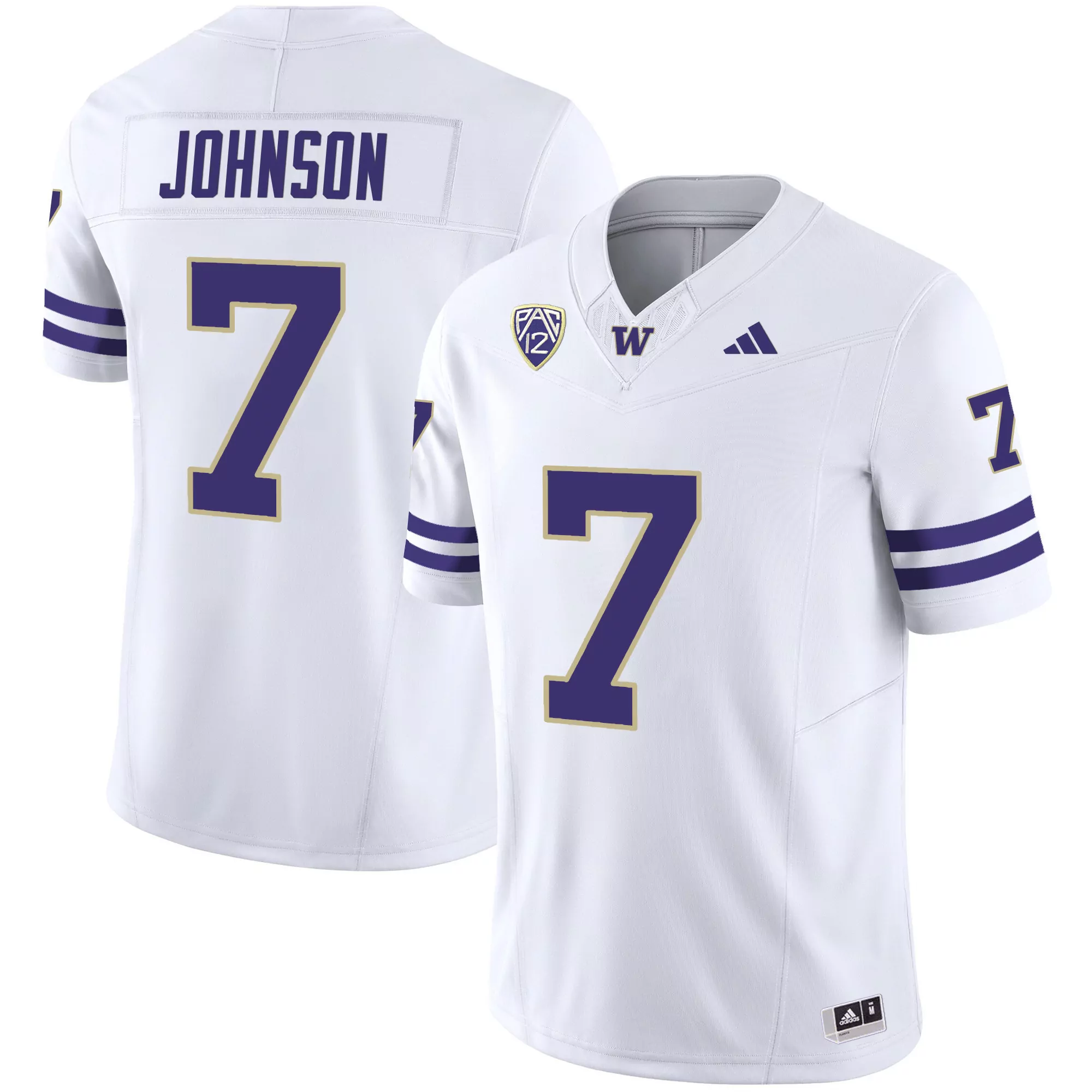 dillon johnson white mens washington huskies 2024 vapor limited jersey v3 all stitched