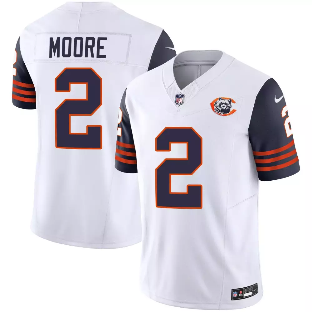 dj moore navy sleeves womens chicago bears illinois patch vapor jersey all stitched
