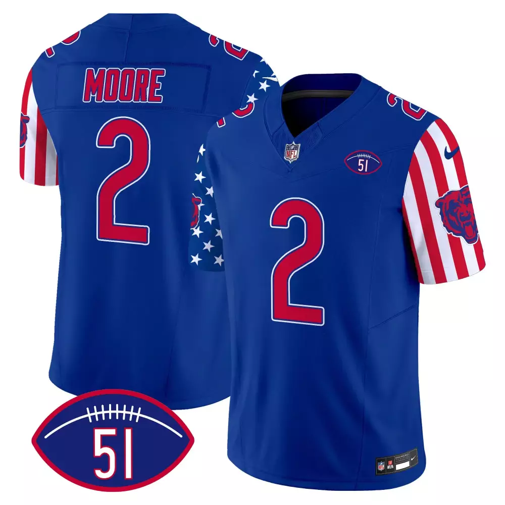 DJ Moore Chicago Bears Inverted Youths Throwback Vapor Jersey | Stitched Fan Gear for Young Fans | For Youth
