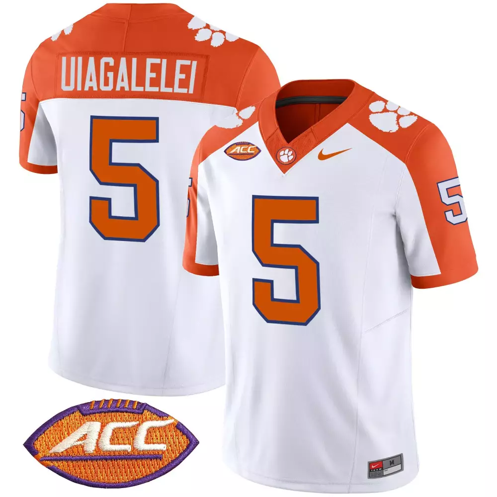 dj uiagalelei black limited mens clemson tigers black limited orange jersey all stitched