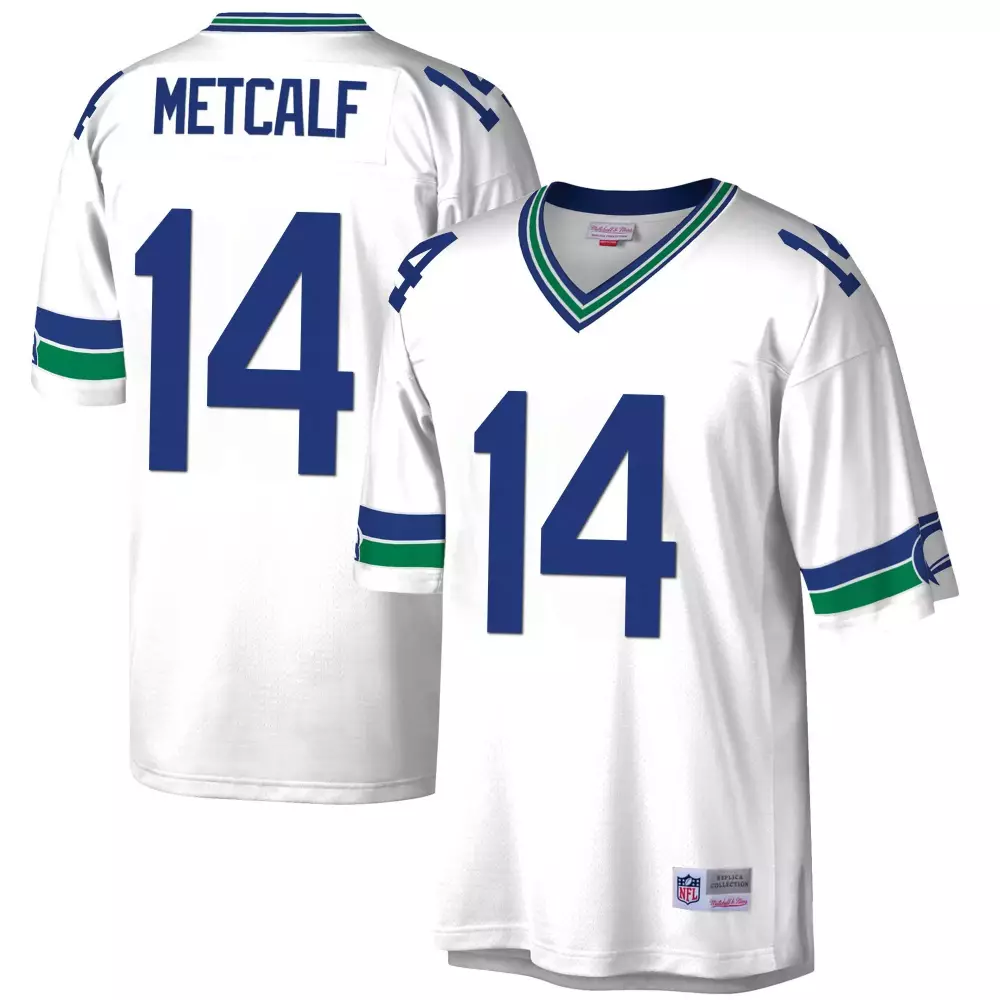 dk metcalf white mens seattle seahawks big tall 1985 retired jersey all stitched