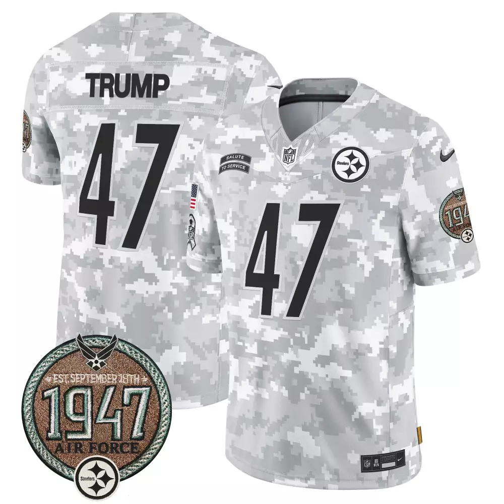 donald trump 1975 white mens pittsburgh steelers throwback 2024 vapor limited jersey all stitched