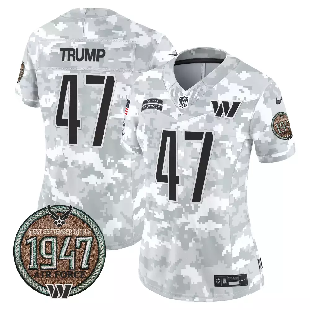 donald trump air force mens washington commanders 2024 salute to service establishment year patch vapor limited jersey a