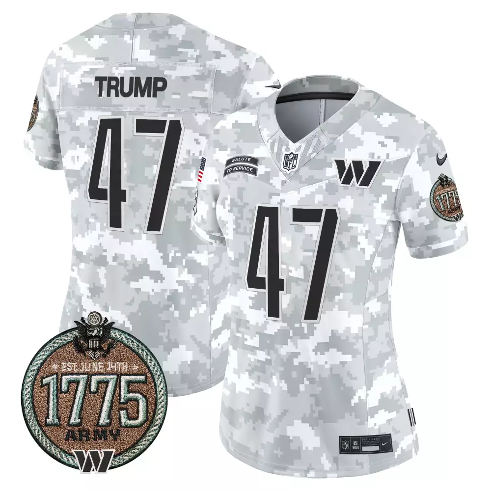 donald trump air force mens washington commanders 2024 salute to service establishment year patch vapor limited jersey a