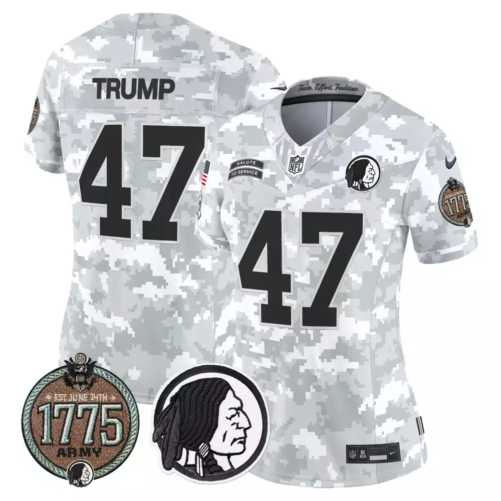 donald trump army mens washington redskins 2024 salute to service establishment year patch vapor limited jersey all stit