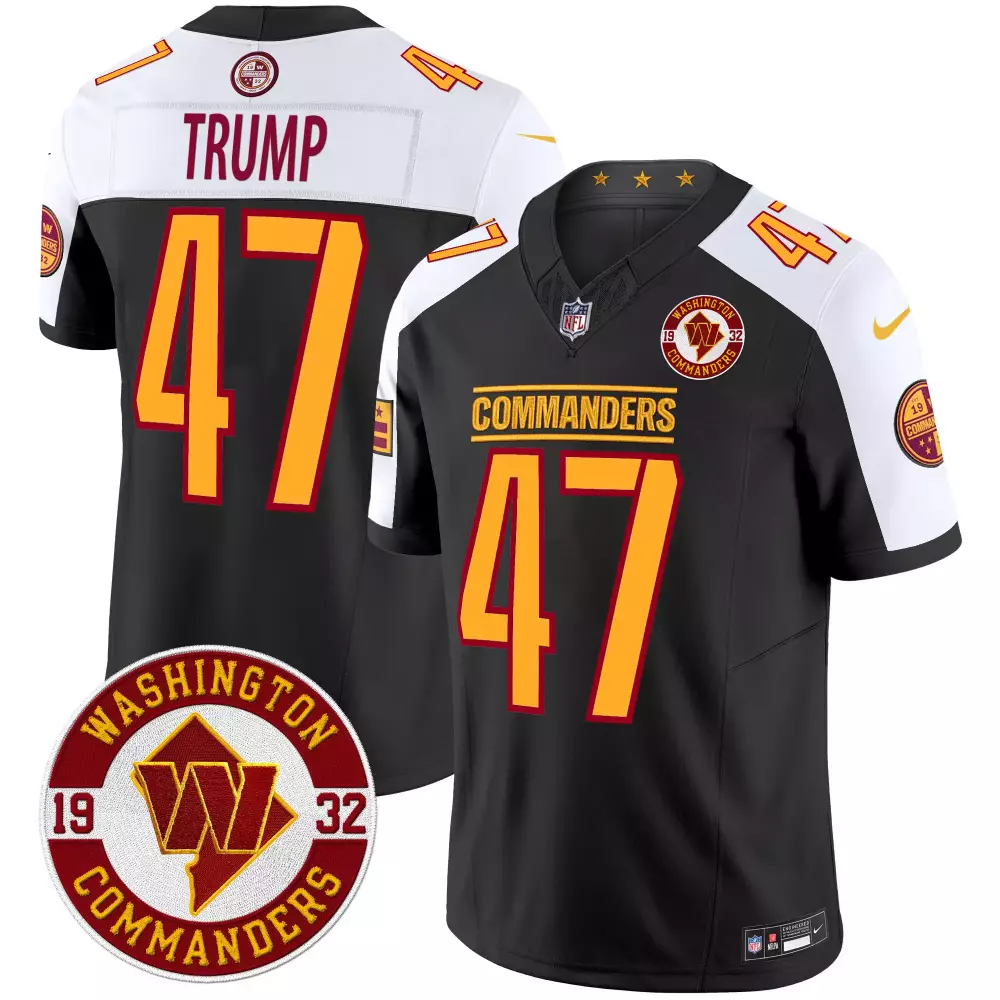 donald trump air force mens washington commanders 2024 salute to service establishment year patch vapor limited jersey a