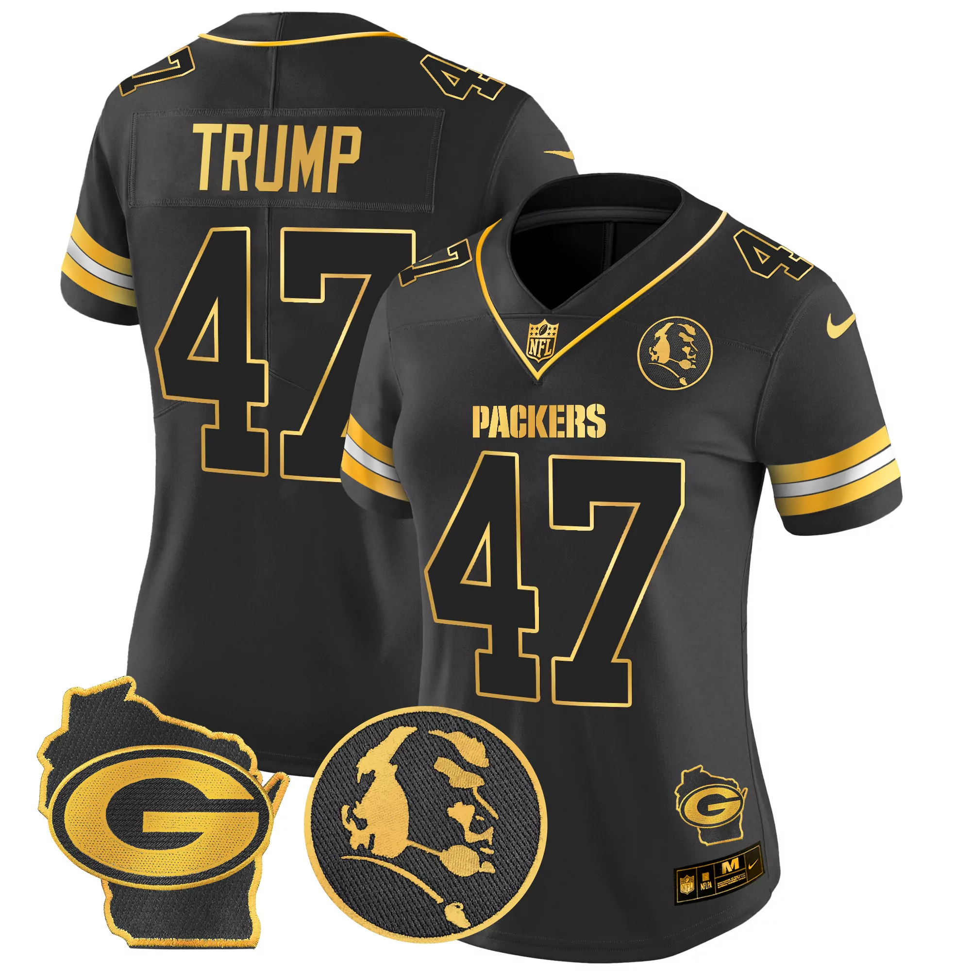 donald trump black alternate mens green bay packers john madden home patch vapor limited jersey all stitched