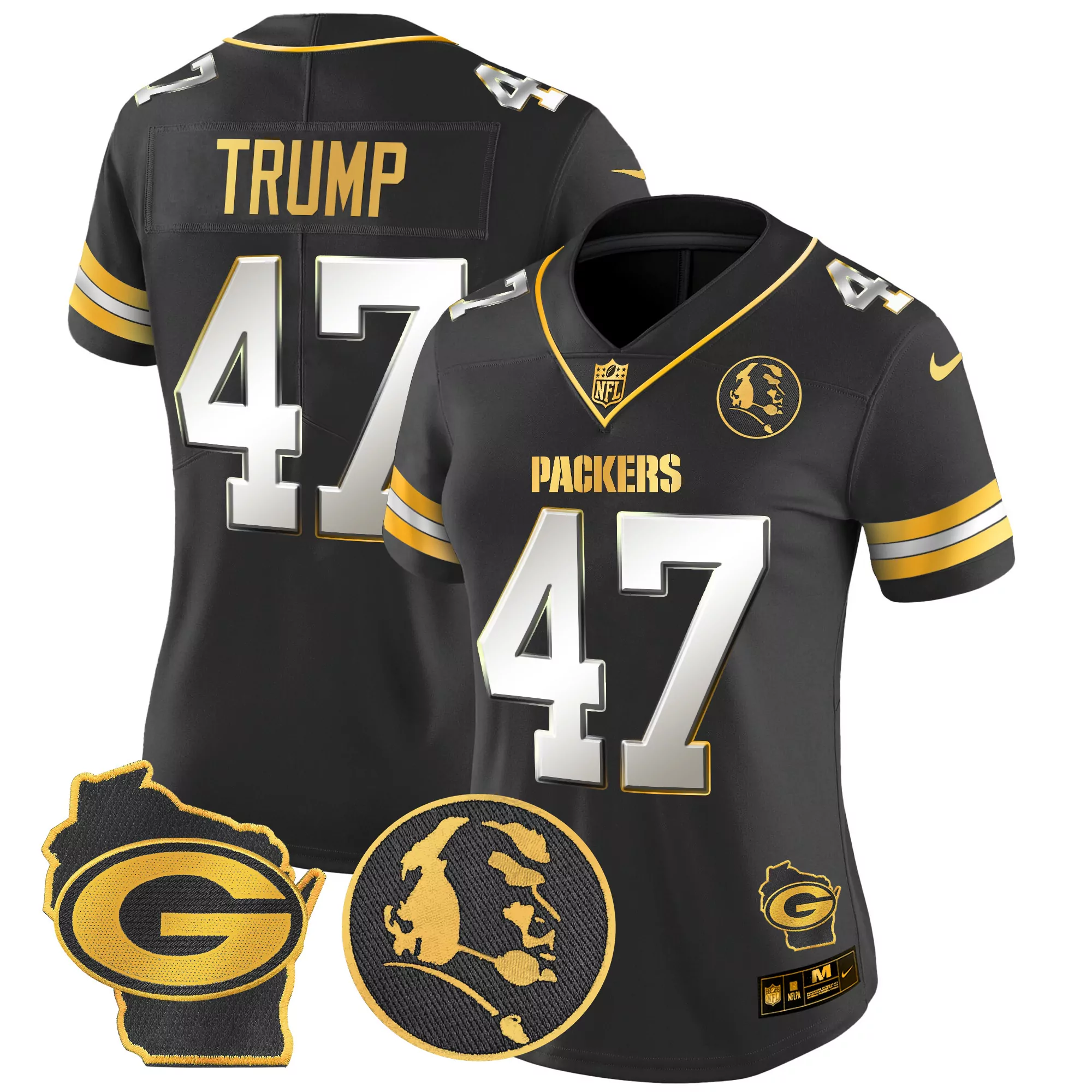 donald trump black alternate mens green bay packers john madden home patch vapor limited jersey all stitched