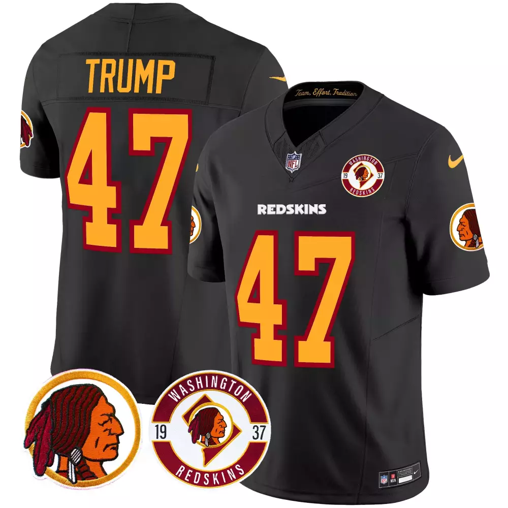 donald trump army mens washington redskins 2024 salute to service establishment year patch vapor limited jersey all stit