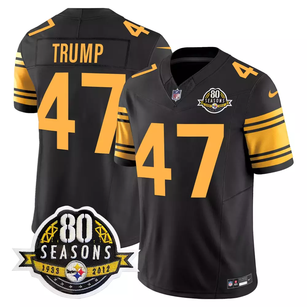 Donald Trump Color Rush Pittsburgh Steelers 50th Anniversary Vapor Limited Jersey | All Stitched | Celebrate with Style | For Men, Women & Youth