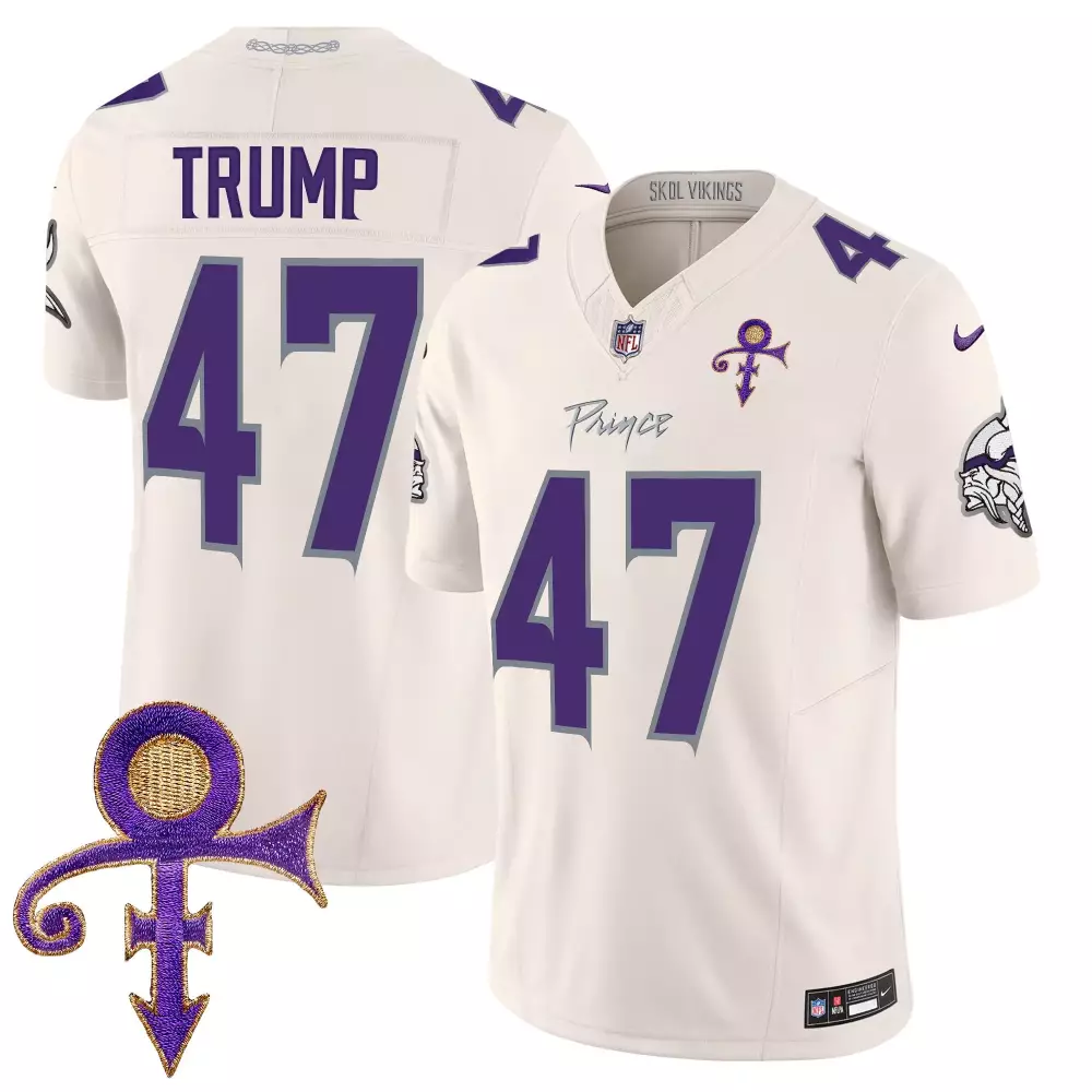 Donald Trump Vikings 2024 Cream Vapor Limited Jersey | Men's Stitched Style | Fan Gear for All