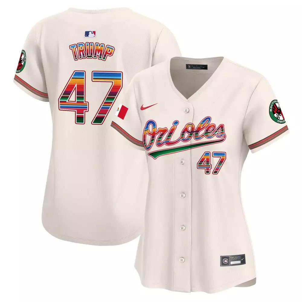 donald trump cream women s baltimore orioles robinson patch vapor premier limited jersey v8 all stitched