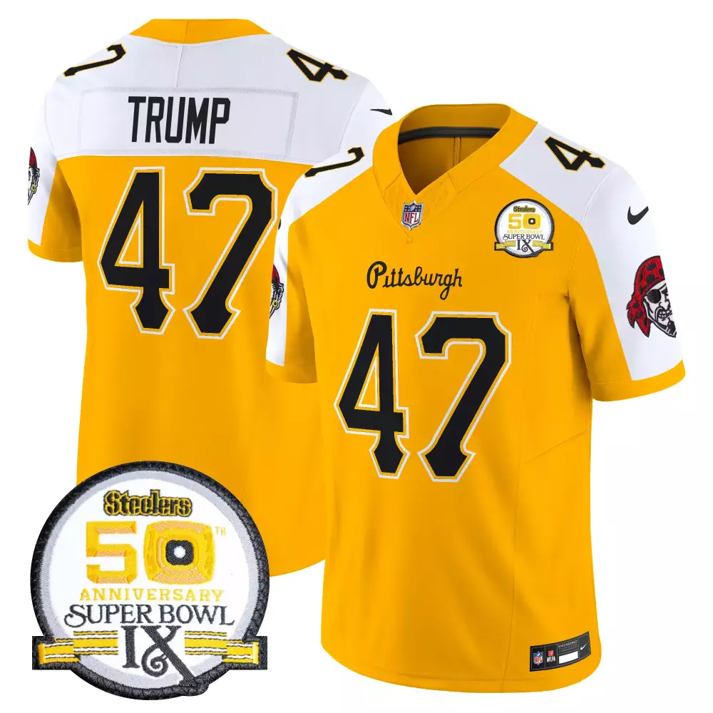 Donald Trump Color Rush Pittsburgh Steelers 50th Anniversary Vapor Limited Jersey | All Stitched | Celebrate with Style | For Men, Women & Youth