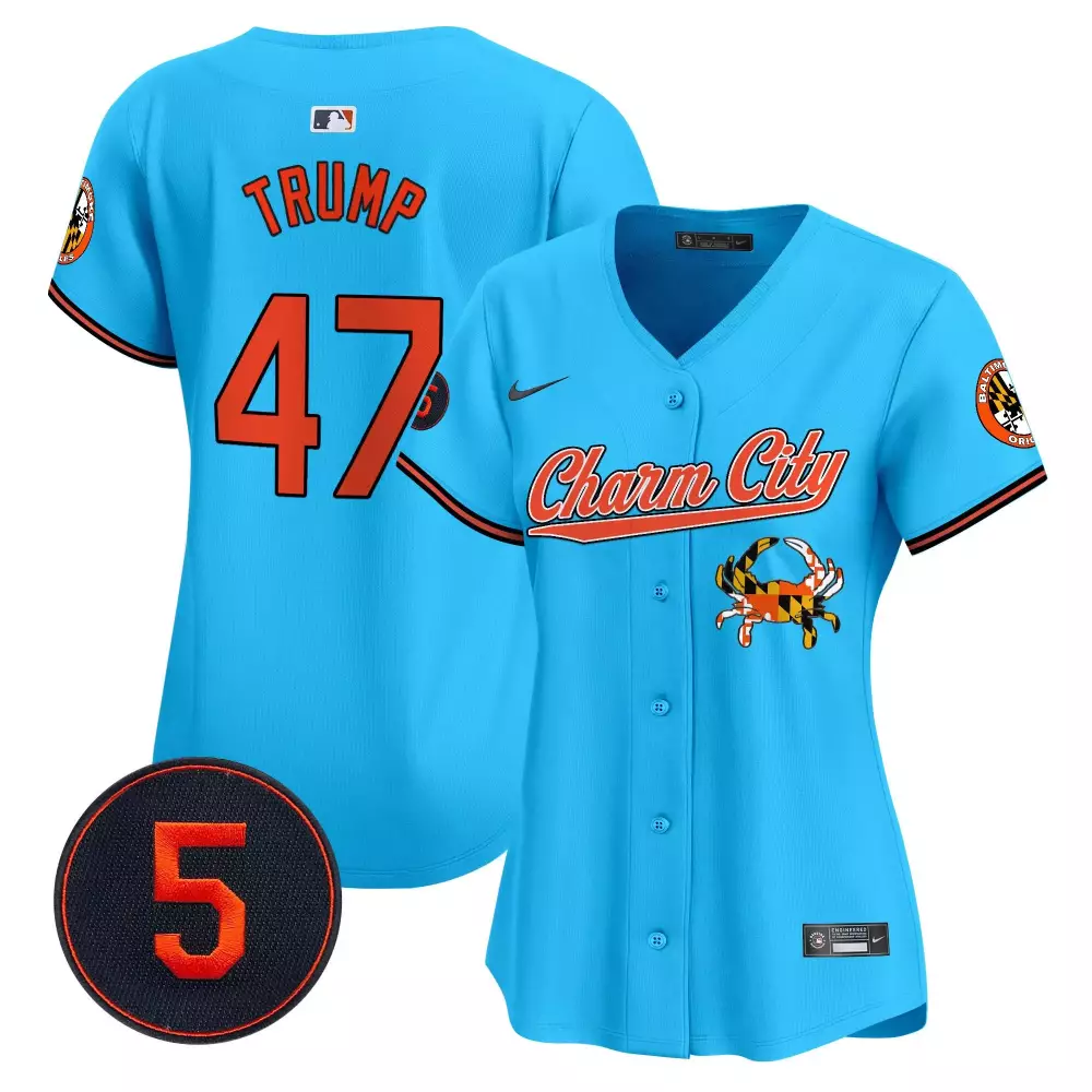 donald trump light blue men s baltimore orioles robinson patch vapor premier limited jersey v9 all stitched