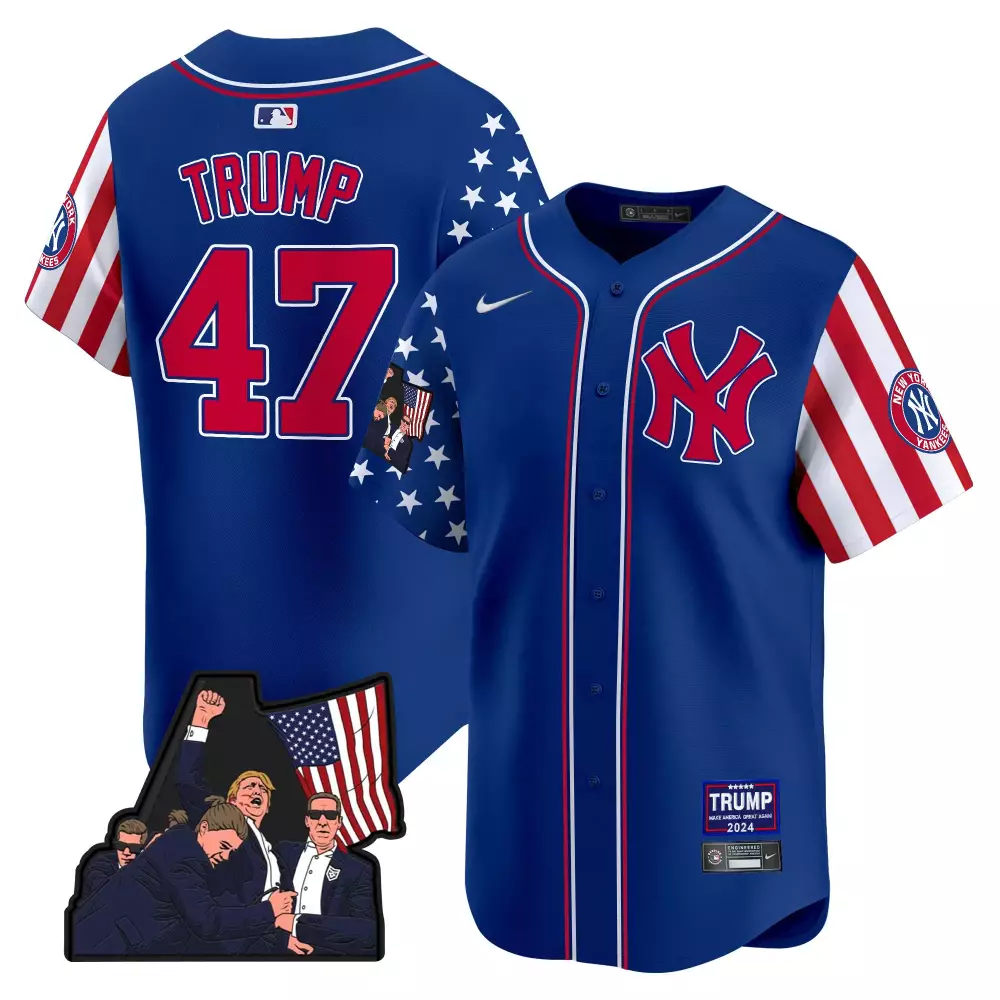 Donald Trump Yankees Make America Great Again Vapor Premier Jersey | Royal Stitched Limited Edition | Fan Gear for Men, Women & Youth