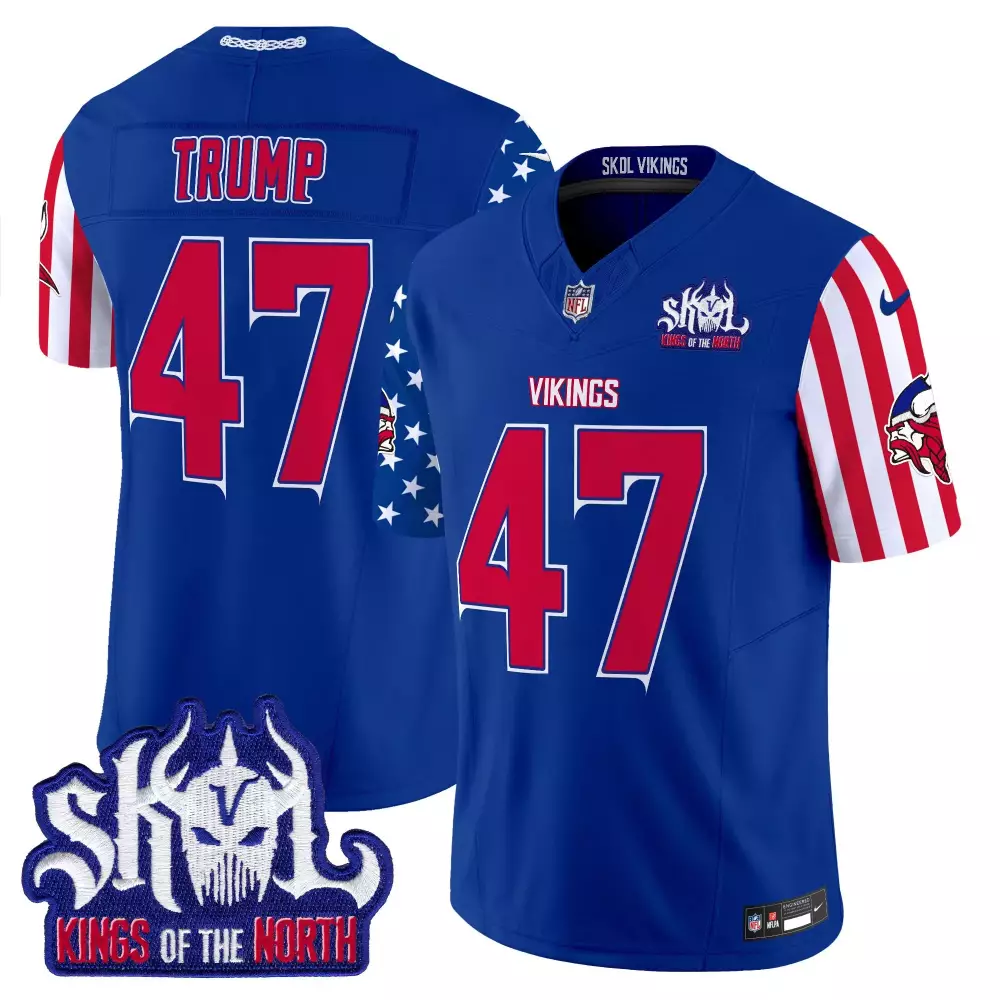 donald trump red mens vikings american style vapor limited jersey all stitched