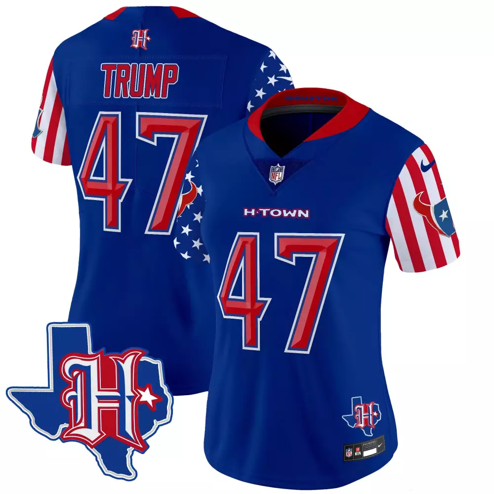 donald trump red mens houston texans 2024 special vapor limited jersey all stitched
