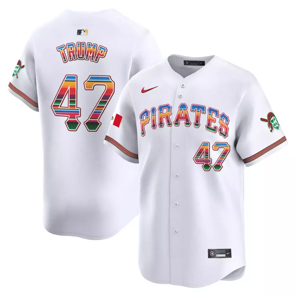 donald trump white mens pittsburgh pirates mexico vapor premier limited jersey all stitched