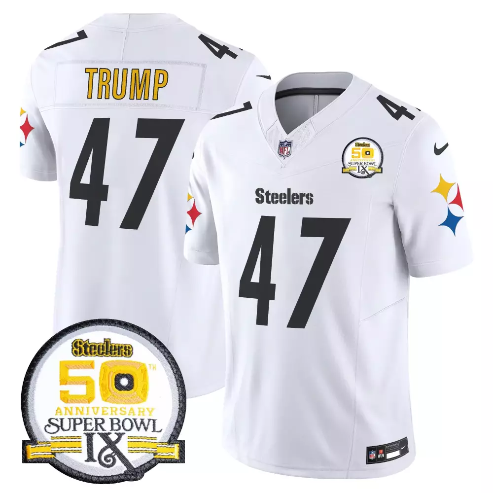 donald trump white mens pittsburgh steelers 2024 vapor limited jersey all stitched