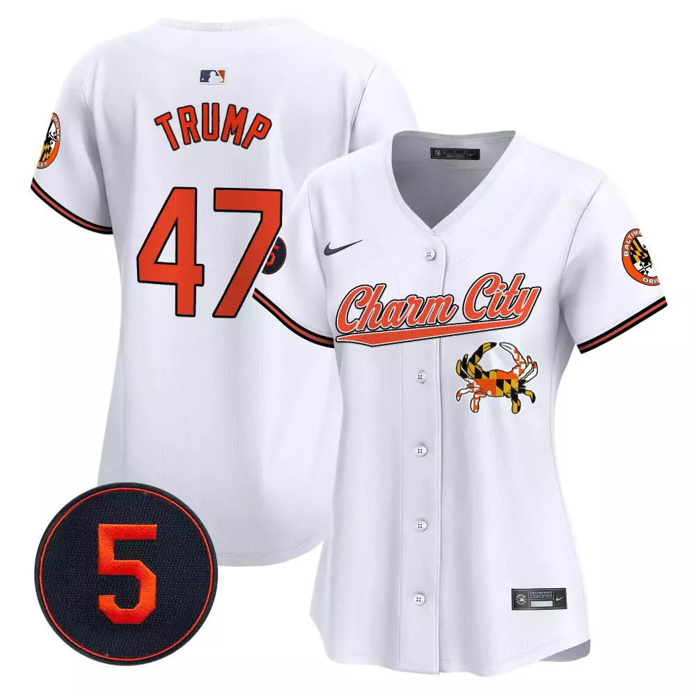 donald trump white women s baltimore orioles robinson patch vapor premier limited jersey v8 all stitched