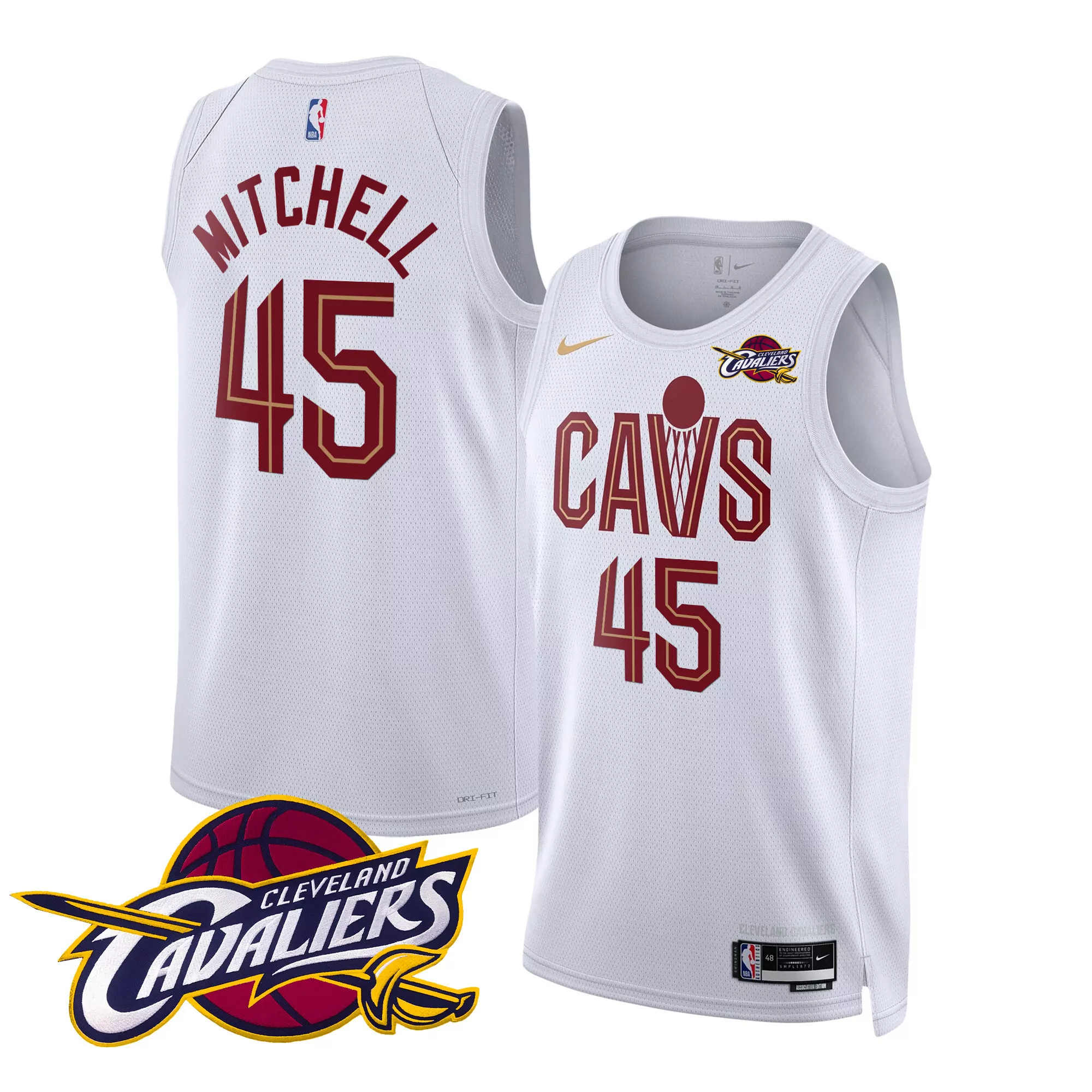 donovan mitchell association mens cleveland cavaliers swingman jersey v2 all stitched