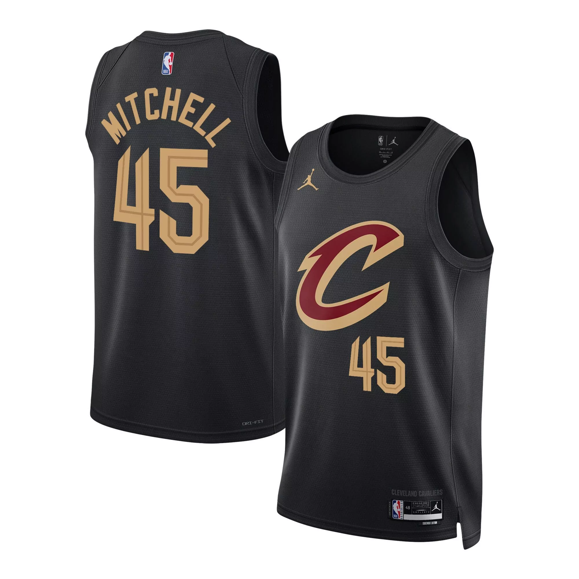 donovan mitchell statement mens cleveland cavaliers swingman jersey all stitched