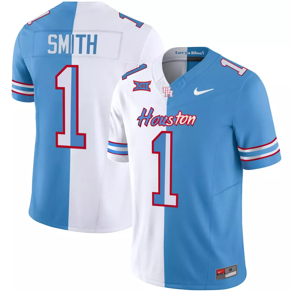 donovan smith split mens houston cougars 2023 oilers inspired vapor jersey v5 all stitched