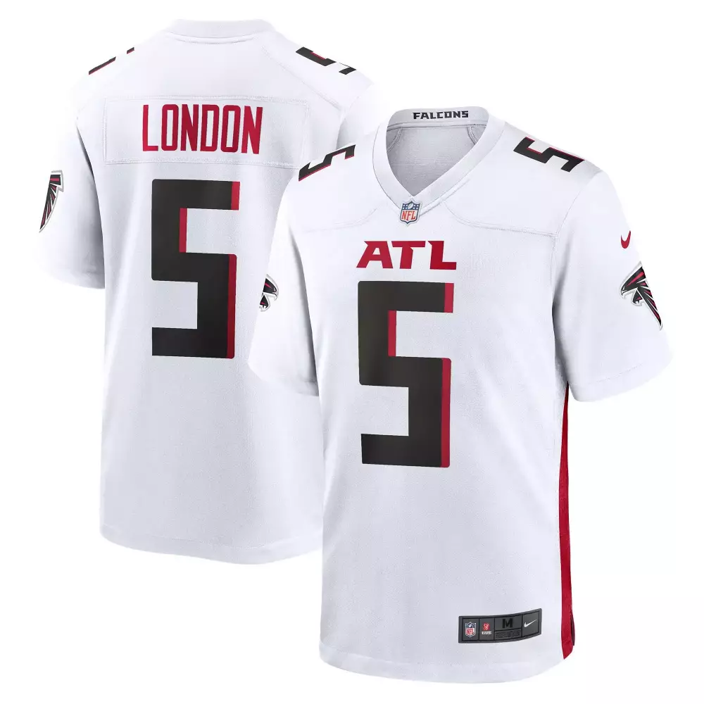 drake london youth atlanta falcons white game jersey all stitched