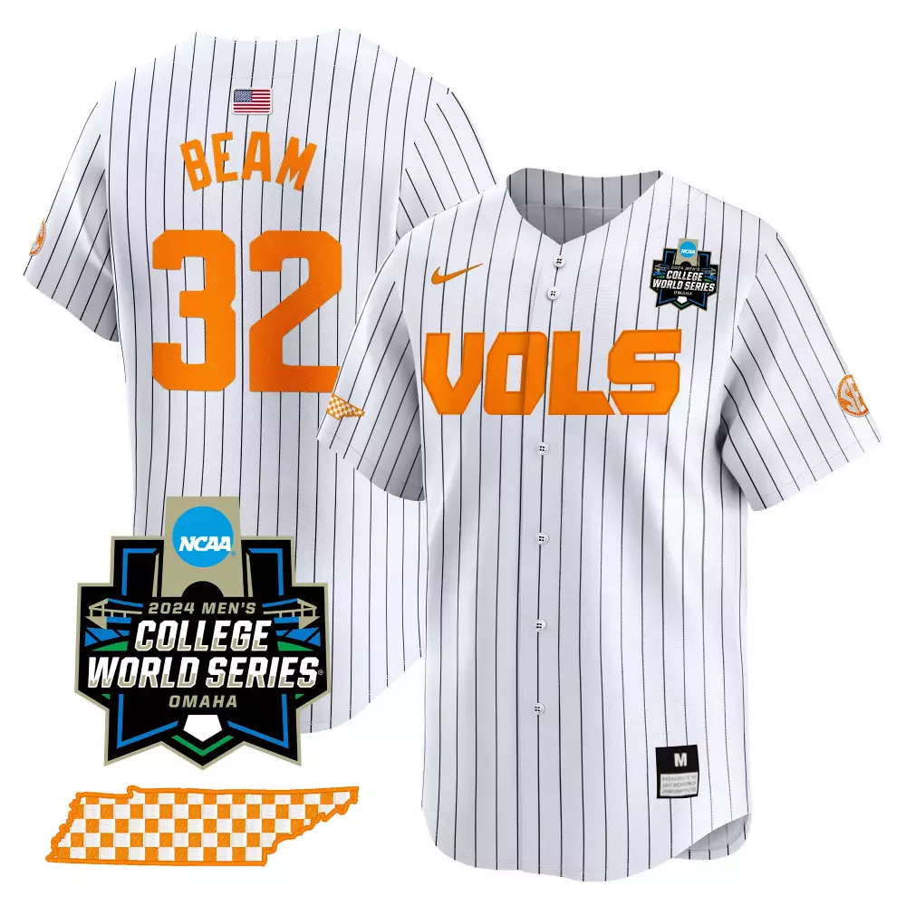 drew beam orange womens tennessee volunteers 2024 tournament champs world series vapor premier limited jersey all stitch