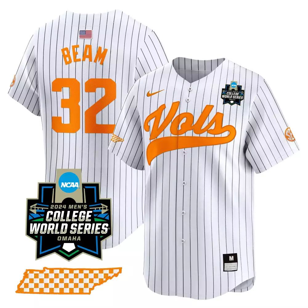 drew beam orange womens tennessee volunteers 2024 tournament champs world series vapor premier limited jersey all stitch