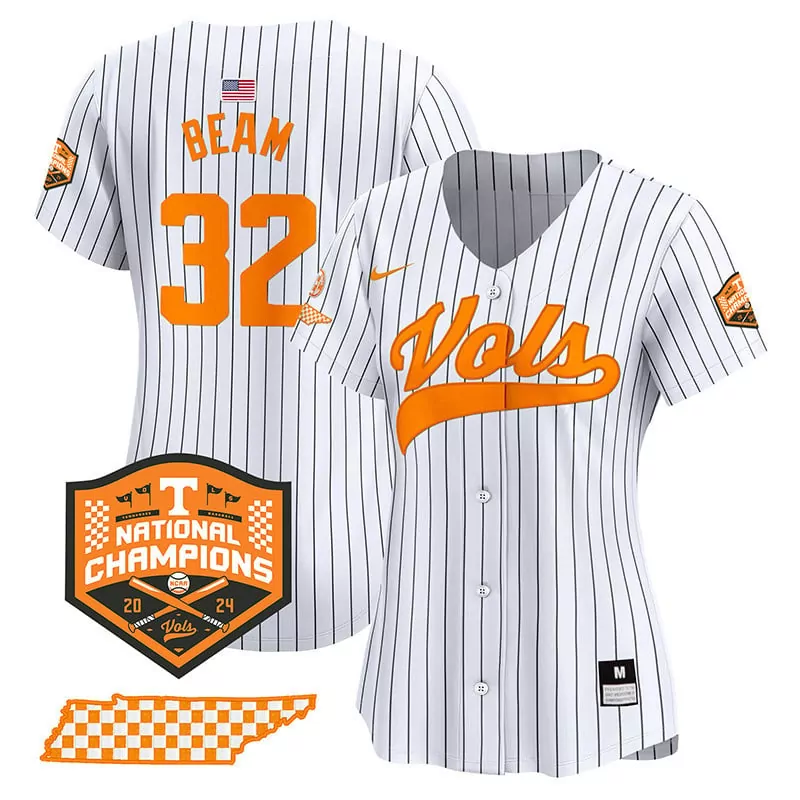 Drew Beam Tennessee Volunteers 2024 Champions Women's Limited Jersey | Vapor Premier Stitched Fan Gear | For Men, Women & Youth