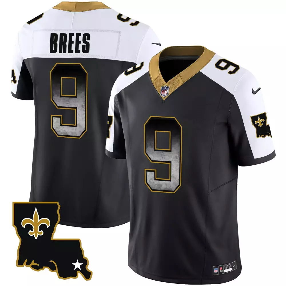 Drew Brees Alternate New Orleans Saints 1987 Legacy Arch Smoke Jersey | All Stitched | For Men, Women & Youth