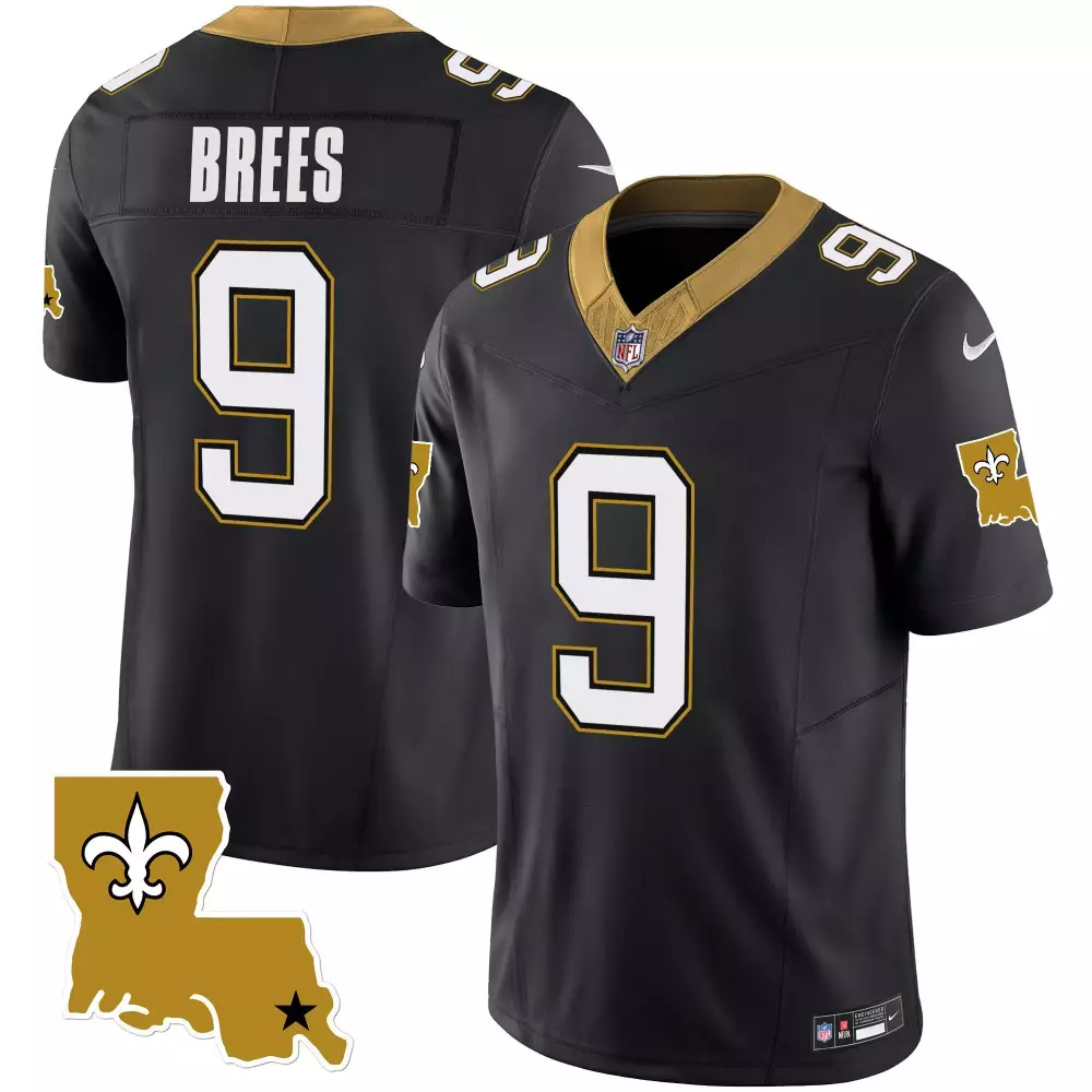 Drew Brees Black Men's New Orleans Saints 1987 Legacy Vapor Jersey | All Stitched | For Men