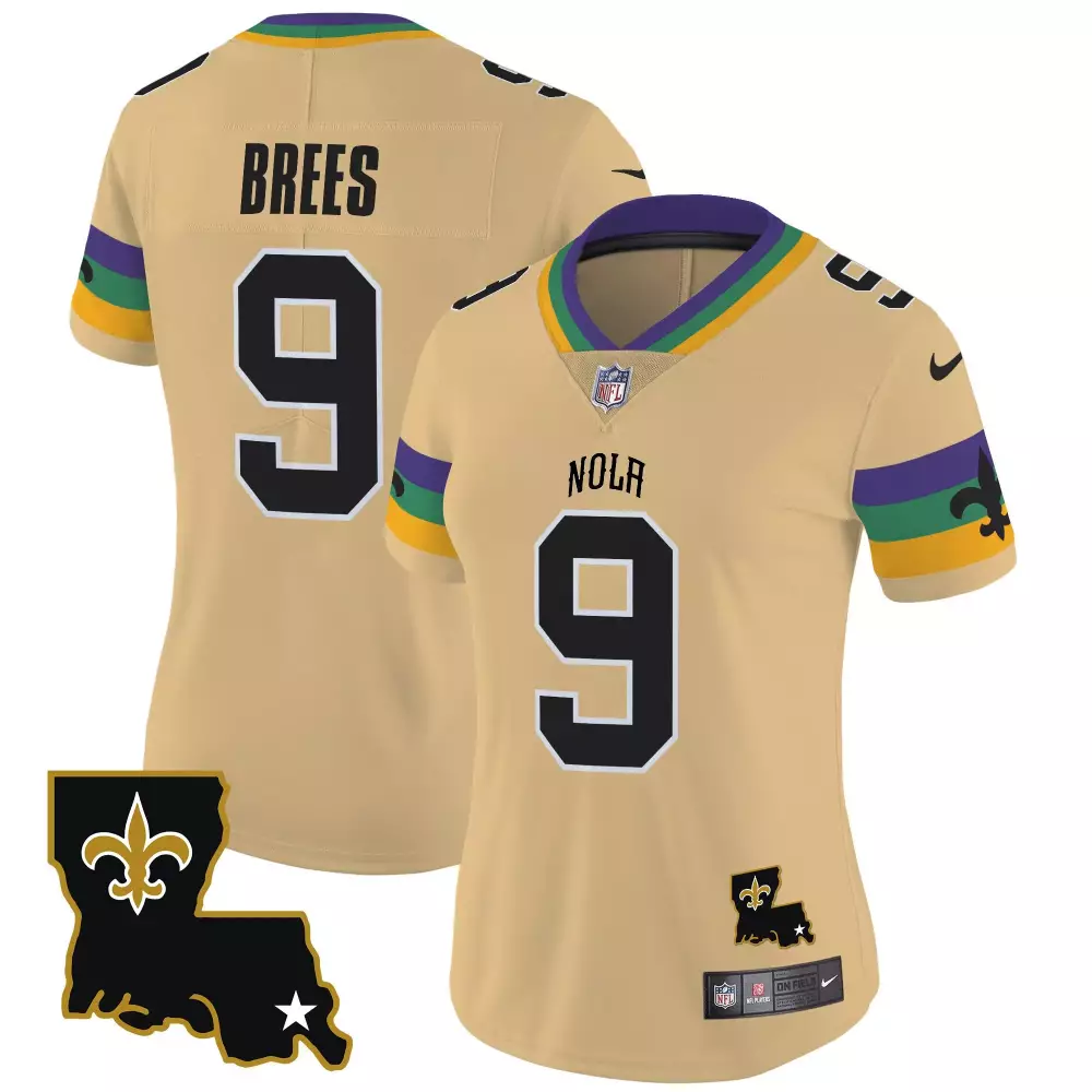 drew brees gold womens new orleans saints 1987 legacy vapor jersey all stitched