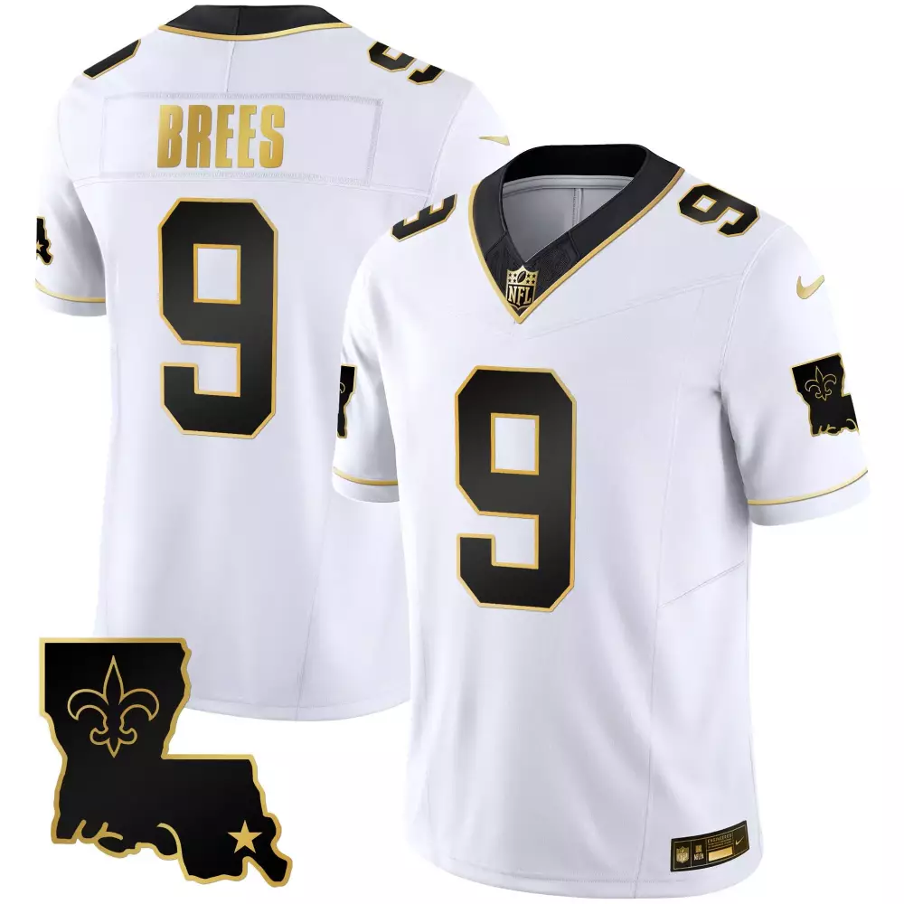 drew brees limited mens new orleans saints black gold jersey all stitched