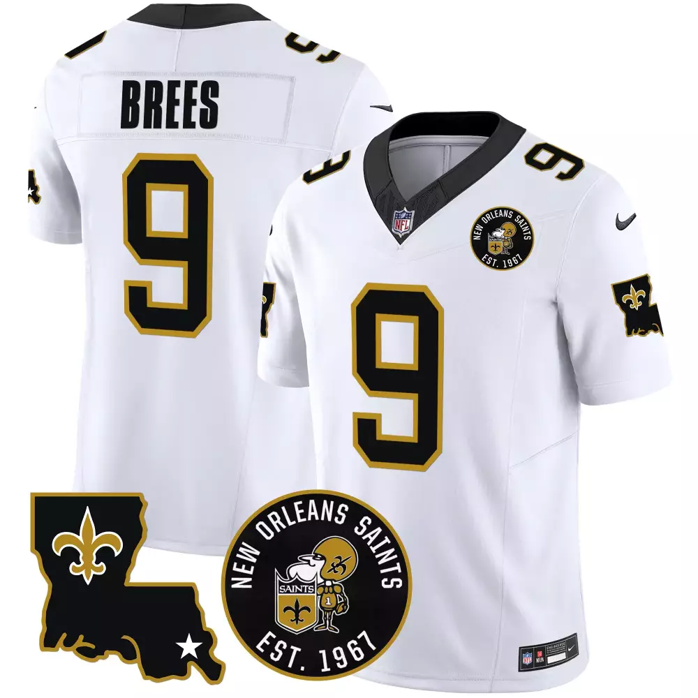 drew brees white mens new orleans saints 1987 legacy vapor jersey all stitched