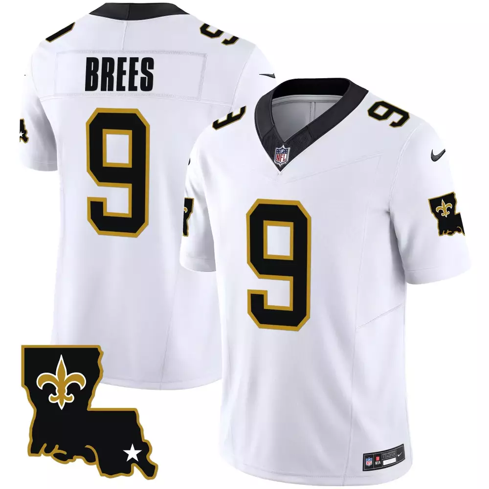 drew brees white youths new orleans saints 1987 legacy vapor jersey all stitched