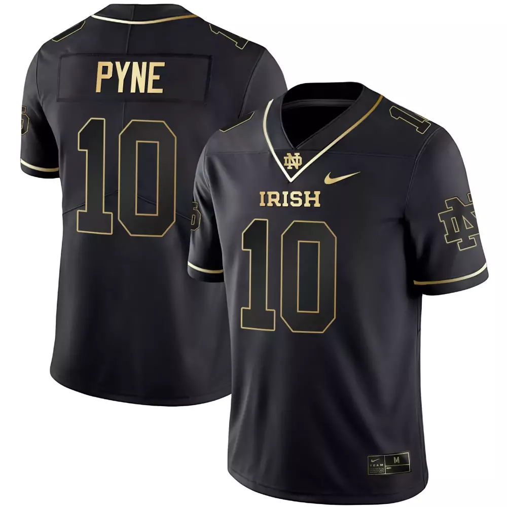 chris tyree white gold womens notre dame fighting irish gold vapor limited jersey all stitched