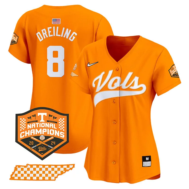 dylan dreiling orange mens tennessee volunteers 2024 tournament champions vapor premier limited jersey v2 all stitched