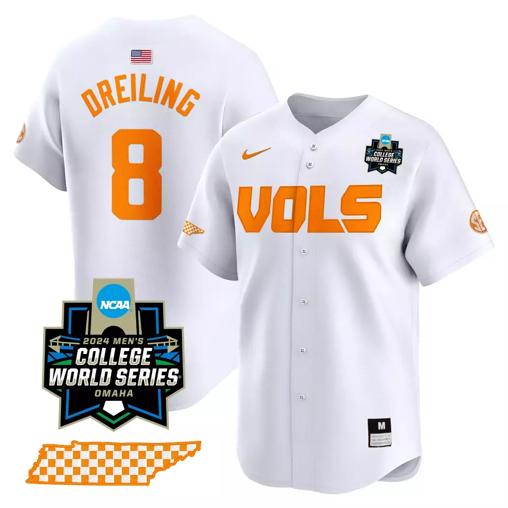 dylan dreiling white gold womens tennessee volunteers 2024 tournament champions vapor premier limited jersey all stitche