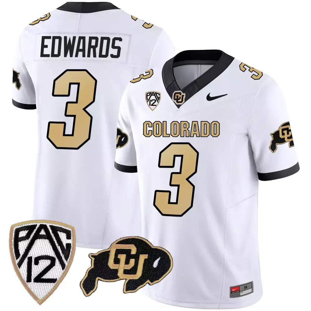 Dylan Edwards Colorado Buffaloes Vapor Limited Jersey | White Gold V2 | All Stitched Fan Gear for Men, Women & Youth