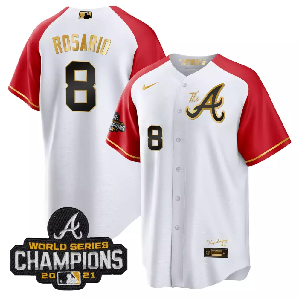 eddie rosario white mens atlanta braves champions alternate gold cool base jersey all stitched