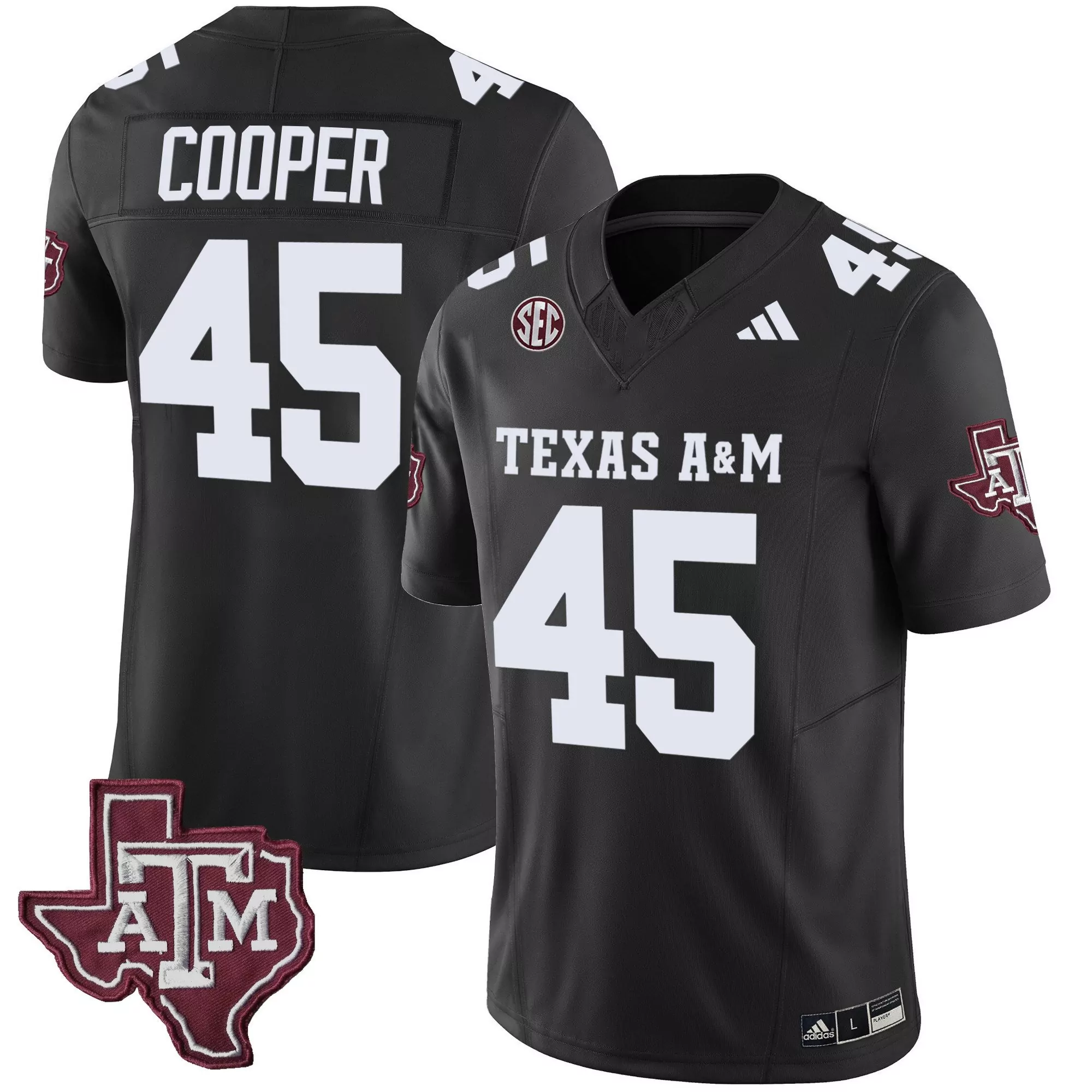 edgerrin cooper black mens texas am aggies mexico vapor jersey all stitched