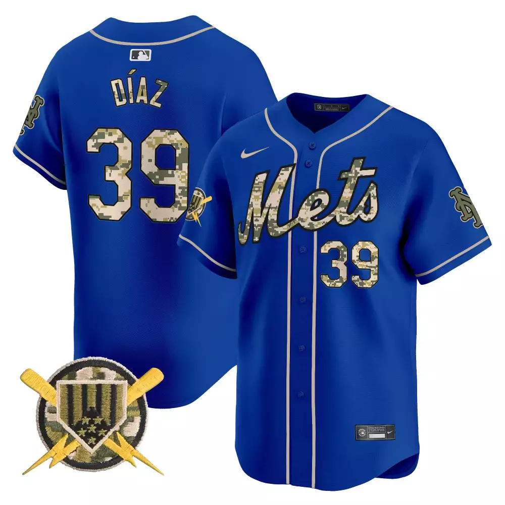 edwin diaz red mens new york mets 2024 independence day vapor premier limited jersey all stitched