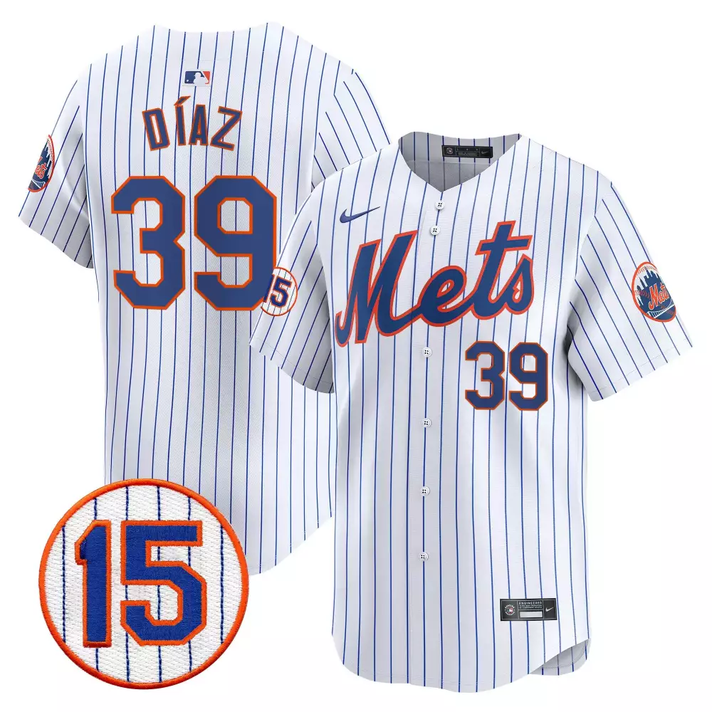 edwin diaz white mens new york mets jerry grote patch vapor premier limited jersey all stitched